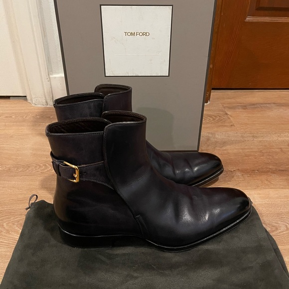 Size 9- Authentic Tom Ford Leather Boots with box and cover - Picture 5 of 10